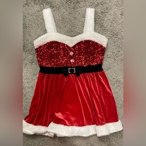 No Boundaries Festive Red and White Sequin Costume